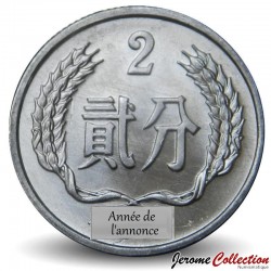 CHINE - PIECE de 2 FEN - Tian'anmen - 1982