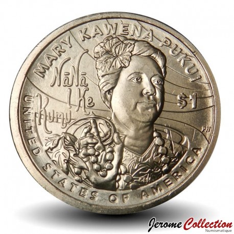 ETATS UNIS / USA - PIECE de 1 Dollar - Native american / Sacagawea - Mary Kawena Pukui - P - 2025 – Km814 –