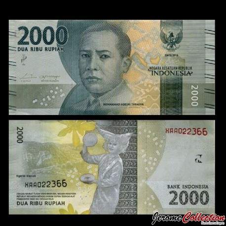 INDONESIE - Billet de 2000 Rupiah - 2016 - Billet de Remplacement X