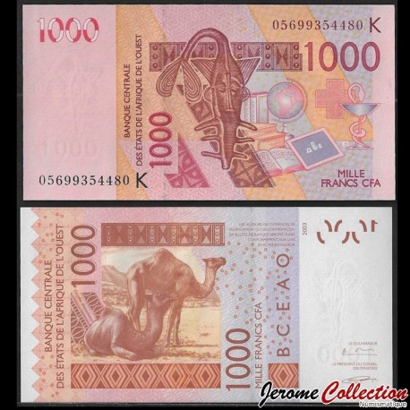 SENEGAL - Billet de 1000 Francs - Dromadaires - 2005 – P715Kc – JeromeCollection