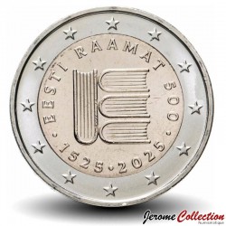 ESTONIE - PIECE de 2 Euros - 500ᵉ anniversaire du premier livre en estonien - 2025 – N451746 – JeromeCollection