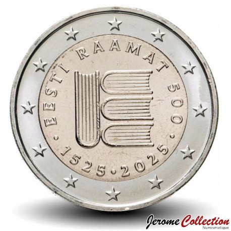 ESTONIE - PIECE de 2 Euros - 500ᵉ anniversaire du premier livre en estonien - 2025 – N451746 – JeromeCollection