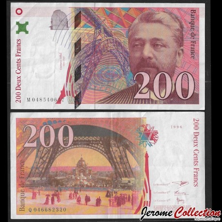 FRANCE - Billet de 200 Francs - EIFFEL - 1996 – P159b – JeromeCollection
