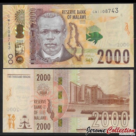 MALAWI - Billet de 2000 Kwacha - Tribunal d'instance de Blantyre - 01.10.2021 – P70a – JeromeCollection