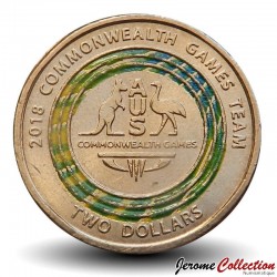 AUSTRALIE - PIECE de 2 Dollars - XXIème jeux du Commonwealth, Logo de l'équipe - 2018 – Km3533 – JeromeCollection