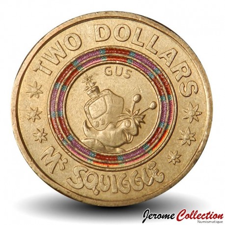 AUSTRALIE - PIECE de 2 Dollars - 60 ans de Mr Squiggle, "Gus" l'escargot - 2019 – Km3726 – JeromeCollection