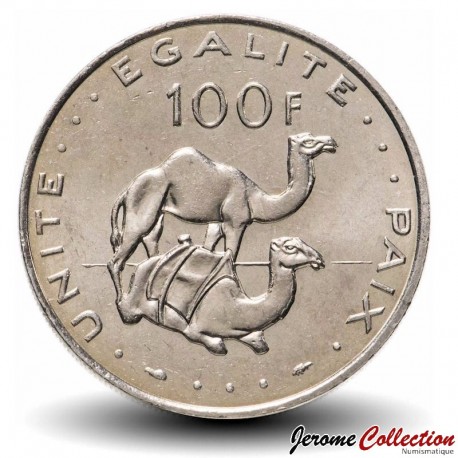 DJIBOUTI - PIECE de 100 FRANCS - Deux dromadaires - 1991 – Km26 – JeromeCollection