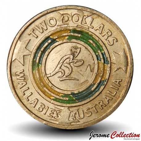 AUSTRALIE - PIECE de 2 Dollars - Coupe du monde de Rugby - Les wallabies - 2019 – Km3732 – JeromeCollection