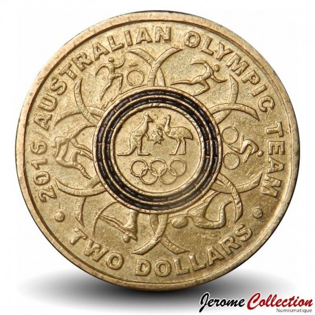 AUSTRALIE - PIECE de 2 Dollars - Équipe olympique australienne (Noir) - 2016 – Km3260 – JeromeCollection
