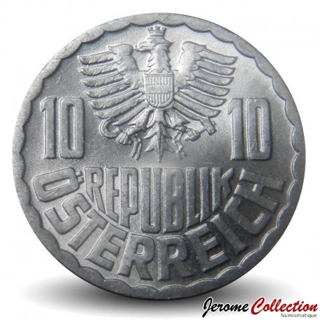 AUTRICHE - PIECE de 10 Groschen - Ecusson autrichien - 1972 – Km2878 – JeromeCollection