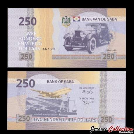 SABA - Billet de 250 DOLLARS - Minerva AL - 2015
