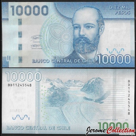 CHILI - Billet de 10000 Pesos - Arturo Prat / Condor - 2021 – P164j – JeromeCollection