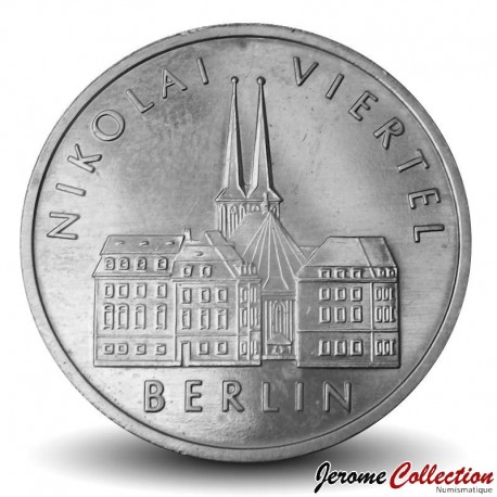 ALLEMAGNE DE L'EST / DDR / RDA - PIECE de 5 Mark - 750 ans de Berlin - Quartier Nicolai - 1987 – Km114 –
