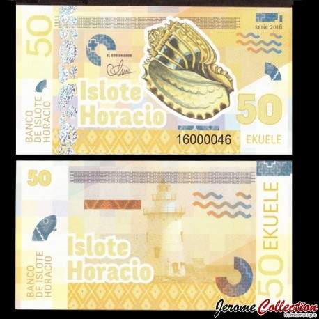 ISLOTE HORACIO / GUINEE EQUATORIALE - Billet de 50 Ekuele - Coquillage - 2016
