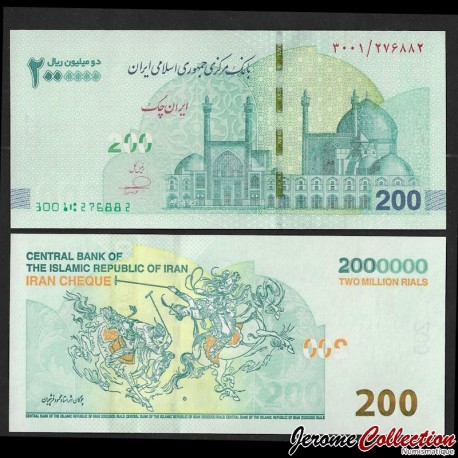 IRAN - IRAN CHEQUE - Billet de 200 Tomans / 2000000 Rials - La place Naqsh-e Jahan / Polo persan - 2025 – P167 –