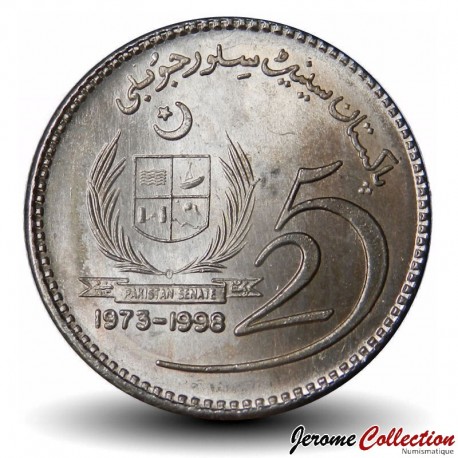 PAKISTAN - PIECE de 10 Roupies - 25ème anniversaire du Sénat pakistanais - 1998 – Km61 – JeromeCollection