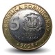 REPUBLIQUE DOMINICAINE - PIECE de 5 Pesos - Francisco Del Rosario Sánchez - 2023 – Km125 – JeromeCollection