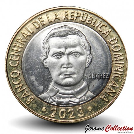 REPUBLIQUE DOMINICAINE - PIECE de 5 Pesos - Francisco Del Rosario Sánchez - 2023 – Km125 – JeromeCollection