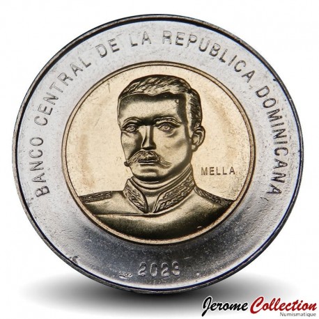 REPUBLIQUE DOMINICAINE - PIECE de 10 Pesos - Matías Ramón Mella - 2023 – Km126 – JeromeCollection