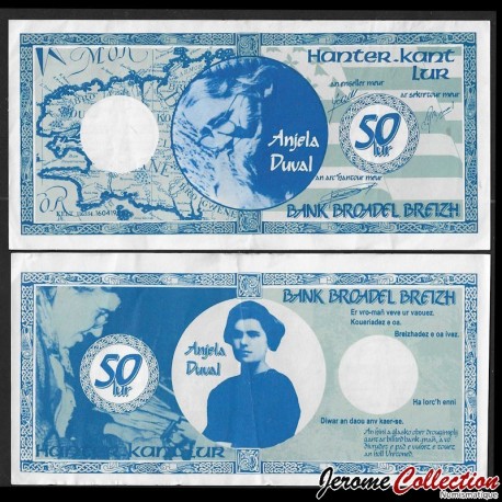BRETAGNE / Bank Broadel Breizh - Billet de 50 LUR - Anjela Duval - 1994 – N444726 – JeromeCollection