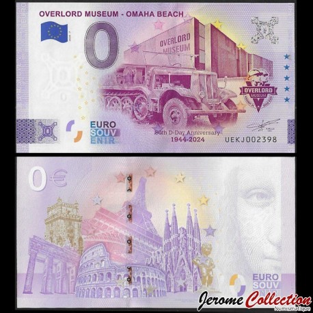 BILLET TOURISTIQUE - ZERO 0 EURO - FRANCE - OVERLORD MUSEUM - OMAHA BEACH - UEKJ - 2024-7 – N468631 – JeromeCollection