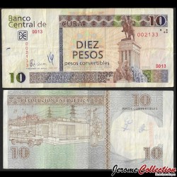 CUBA - Billet de 10 Pesos Convertibles - Statue de Máximo Gómez - 2007 – Pfx49b – JeromeCollection