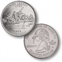 ETATS UNIS / USA - PIECE de 25 Cents (Quarter States) - New Jersey - 1999 - D [Sous scellé us MINT] – Km295 –