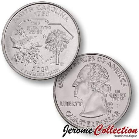 ETATS UNIS / USA - PIECE de 25 Cents (Quarter States) - Caroline du Sud - 2000 - P [Sous scellé us MINT] – Km307 –