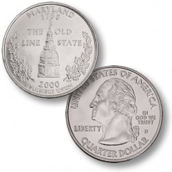 ETATS UNIS / USA - PIECE de 25 Cents (Quarter States) - Maryland - 2000 - D [Sous scellé us MINT] – Km306 –