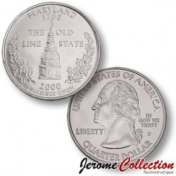ETATS UNIS / USA - PIECE de 25 Cents (Quarter States) - Maryland - 2000 - P [Sous scellé us MINT] – Km306 –