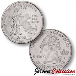 ETATS UNIS / USA - PIECE de 25 Cents (Quarter States) - Massachusetts - 2000 - P [Sous scellé us MINT] – Km305 –