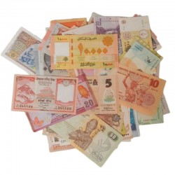 MONDE - LOT de 50 Billets de banque tous DIFFERENTS!
