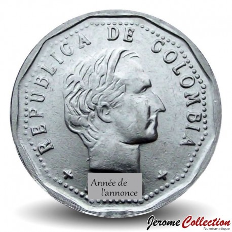COLOMBIE - PIECE de 50 Centavos - Francisco de Paula Santander - 1971 – Km244 – JeromeCollection