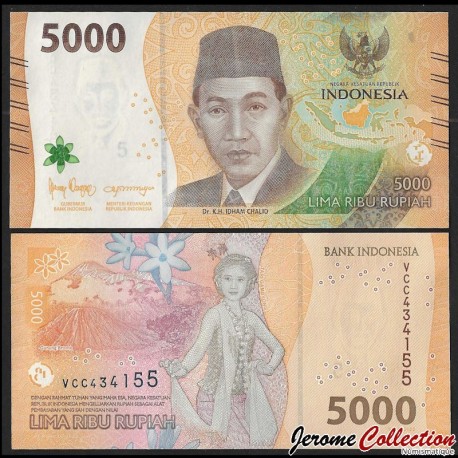 INDONESIE - Billet de 5000 Rupiah - Dr. Idham Chalid - 2023 – P164b – JeromeCollection