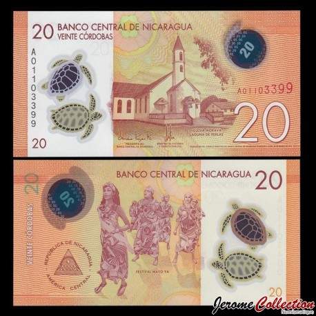 NICARAGUA - Billet de 20 Córdobas - Polymer - 26.03.2014