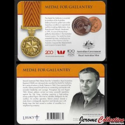 AUSTRALIE - PIECE de 20 Cents - Légendes des Anzacs - Médailles d'honneur: Medal for Gallantry (en coincard) - 2017 –