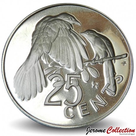 ÎLES VIERGES BRITANNIQUES - PIECE de 25 Cents - Coucou - 1980 – Km4 – JeromeCollection