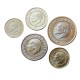 TURQUIE - SET / LOT de 5 PIÈCES - 5 10 25 50 Kurus 1 Lira (Poids réduits) - 2023 – Km1573 1574 1575 – JeromeCollection