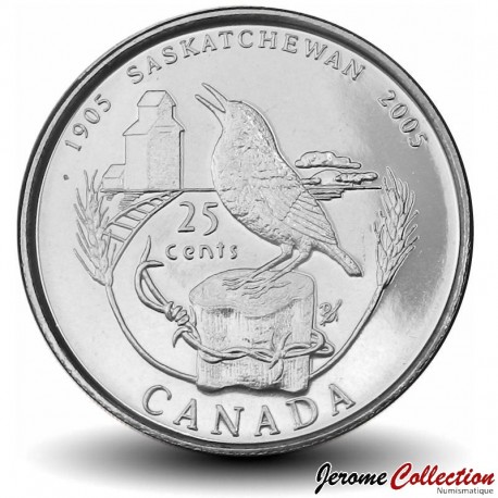 CANADA - PIECE de 25 CENTS - Centenaire de la Saskatchewan - 2005 – Km532 – JeromeCollection