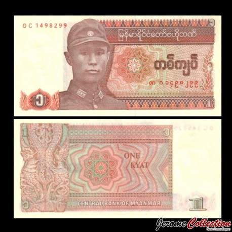 MYANMAR (ex-Birmanie) - Billet de 1 Kyat - 1990