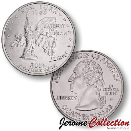 ETATS UNIS / USA - PIECE de 25 Cents (Quarter States) - New York - 2001 - P [Sous scellé us MINT] – Km318 –