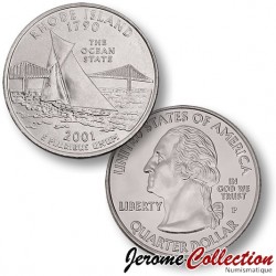 ETATS UNIS / USA - PIECE de 25 Cents (Quarter States) - Rhode Island - 2001 - P [Sous scellé us MINT] – Km320 –