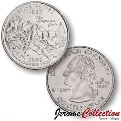 ETATS UNIS / USA - PIECE de 25 Cents (Quarter States) - Mississippi - 2002 - P [Sous scellé us MINT]