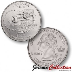 ETATS UNIS / USA - PIECE de 25 Cents (Quarter States) - Indiana - 2002 - D [Sous scellé us MINT] – Km334 –