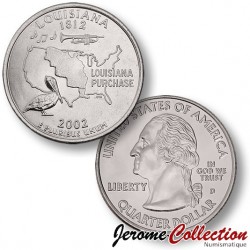 ETATS UNIS / USA - PIECE de 25 Cents (Quarter States) - Louisiane - 2002 - D [Sous scellé us MINT] – Km333 –