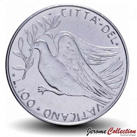 VATICAN - PIECE de 100 Lires - Colombe - Paul VI - 1972 – Km122 – JeromeCollection