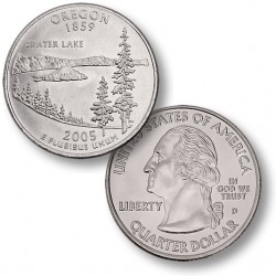 ETATS UNIS / USA - PIECE de 25 Cents (Quarter States) - Orégon - 2005 - D [Sous scellé us MINT] – Km372 –