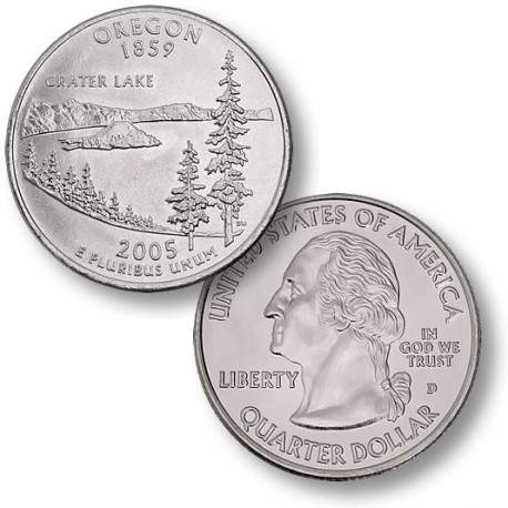 ETATS UNIS / USA - PIECE de 25 Cents (Quarter States) - Orégon - 2005 - D [Sous scellé us MINT] – Km372 –