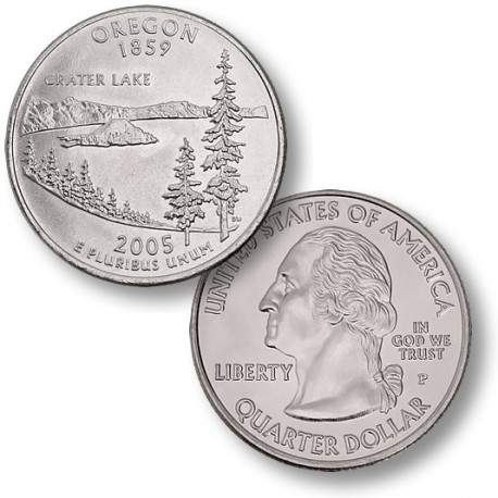 ETATS UNIS / USA - PIECE de 25 Cents (Quarter States) - Orégon - 2005 - P [Sous scellé us MINT] – Km372 –