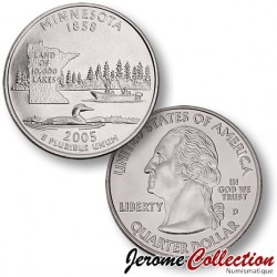 ETATS UNIS / USA - PIECE de 25 Cents (Quarter States) - Minnesota - 2005 - D [Sous scellé us MINT] – Km371 –